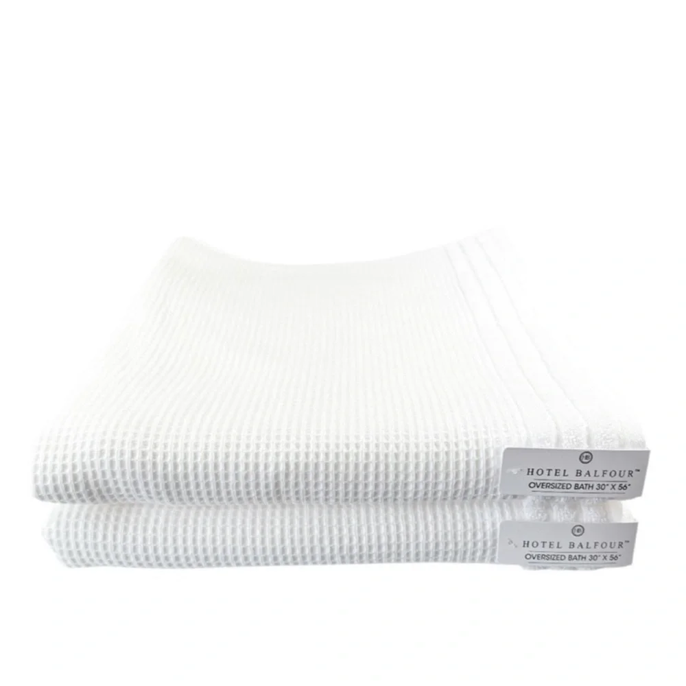 Hotel Balfour OVERSIZED WHITE BATH TOWEL 9 Piece Set